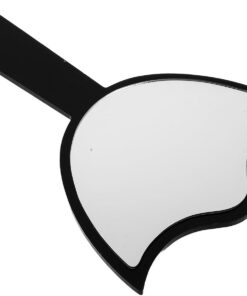 ULTECHNOVO Miroir à Cils Portatif Poignée Rectangulaire pour Extensions de Cils Noir en Acrylique Vue Nette Rapprochée, pour Salon de Pose D’Extensions