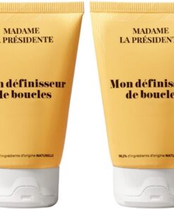Madame La Présidente – Définisseur de Boucles Curl Definer – 98% d’origine naturelle (jojoba, inuline, glycérine) – Texture crème-gel – Boucles souples & brillantes – 50 ml (Lot de 2)