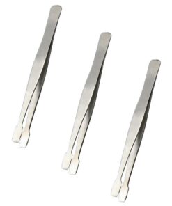 Housoutil 3 Pièces Lot de Pinces à Épiler pour Faux Cils Bec Fin Outil de Maquillage Accessoires pour Maison