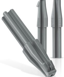Gatuida Outil de Taille-crayon Bec de Canard 3 Pièces, Plastique Robuste, Gris, Aide à Tailler les Crayons de Maquillage et Sourcils, Affûtage Précis et Stable, Accessoires Maquillage