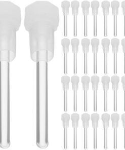 Angoily 50 Pièces Bâtonnet à Encrer en Verre pour Flacon 6ml, Pipette de Rechange en Verre, Outil pour Mélange Uniforme des Huiles Essentielles en Aromathérapie