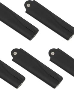 STOBAZA Lot de 5 Peignes Pliables en Corne de Bœuf Noirs Clip Argenté, Peignes de Voyage Compacts et Portables pour Soins Capillaires, Massage du Cuir Chevelu, pour Voyage et Usage