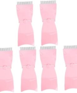 Healeved 6pièces Eyebrow Comb Acier Outil Pratique De Soin Sourcils Brosse Et Peigne à Sourcils Compact Et Portable Couleur Rose