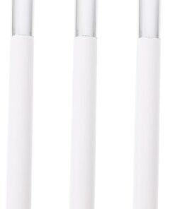 Housoutil 3pièces Pinceaux Avec Éponge Tête Ronde Pour Maquillage Visage Outils De Maquillage Pour Et Fond De Teint Accessoires Nbr Et Poignée Blanche
