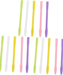 Healeved 15pièces Bâtons Silicone Pour Mélanger Masques Visage Outils Multifonctions Pour Soins Peau Aléatoires Pour Usage à Et Voyage