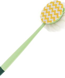 Bath Scrubber - Long Handle Double Sided with Loofah | Scrub Brush Shower Scrubber for Body with Extended Reach Cleaning for Adults Elderly Arm Leg Back Home Apartment Dorm Hotel Bathroom