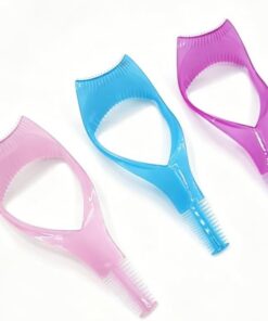 Lot de 3 applicateurs de cils 3 en 1 en cristal multifonctionnel pour maquillage des yeux Pochoir réutilisable Aide auxiliaire
