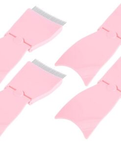 OUNONA Peigne à Sourcils Pliable en Acier Inoxydable 4 Pcs, Petit Peigne à Cils Portable pour Femmes, Outil de Coiffure Précis Voyage, Accessoire Maquillage Multifonction et Soin