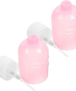 Ciieeo Flacons à Pompe Rechargeables Plastique Étanche Lot de 2 250ml et Design Élégant pour Dissolvant à Ongles pour Outils de Manucure, pour Salle de Bain ou Voyage