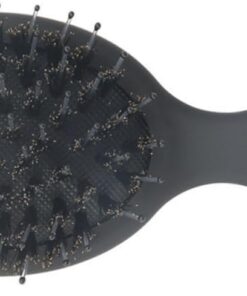 Peigne de Massage à Coussin D'air en Poils de Porc Noir Portable pour Femmes et Filles Soins Capillaires Quotidiens Démêlant et Lissant