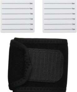 Angoily Support 2 Pièces pour Extensions de Cils Noir en Coton avec Dragonne Mobile Kit pour Accélérer L'application Professionnelle des Cils