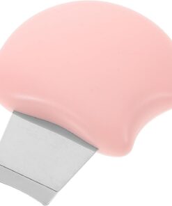 Artibetter Spatule Faciale Portable en Acier Inoxydable et Plastique Rose pour Exfoliation et Élimination des Points Noirs, Outil Léger de Nettoyage Profond du Visage