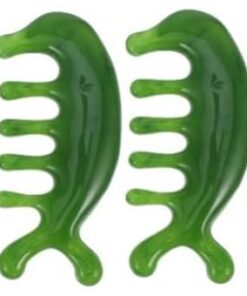 VALICLUD 4 Ensembles Peigne De Massage Du Cuir Chevelu Pour Peigne Cuir Chevelu Pierre De Jade Pinceau Du De Soins Capillaires Peau Green 2 Pièces * 4