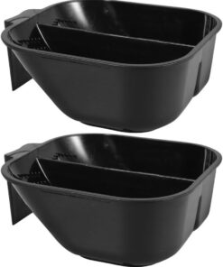 Bol en Plastique Noir Anti-dérapant pour Teinture Capillaire, Mélangeur Précis 2pcs pour Soins Capillaires et Usage en Salon Professionnel