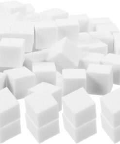 BESTonZON Éponge à ongles carrée blanche en mousse 100pcs pour manucure, application précise pour dégradés et motifs délicats, outil confortable pour nail art professionnel