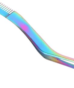 VALICLUD Pince à Épiler Élégant en Acier Inoxydable Peigne Intégré Outil Professionnel pour Ajustement Précis pour Extensions de Cils des Faux Cils