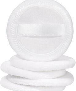 Healeved 5pièces Puff à Coton Éponge De Maquillage Pour Fond De Teint Application Et Égalisée Outil Pratique Et Filles Blanc