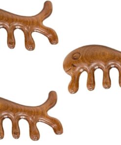 Healeved 3pièces Peigne Bois Large à Dents Peigne De Massage Pour Hommes Et Femmes Démêlant Doux Pour Chevelu Et Nuque Accessoire De Soins Capillaires Pour Voyage Et Usage Quotidien