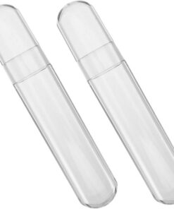 Étui de Rangement pour Pince à Épiler en Plastique, 2pcs, Ovale | Circulaire, Transparent, Léger, Nettoyage Facile, Format Portable pour Voyage, Rangement Multifonction