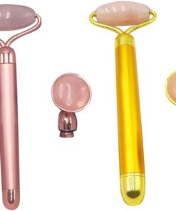 Masseur Facial en V Jade Alliage de Zinc 1 Set Outil de Lifting | Rouge Or, Accessoires de Massage pour Peau et Corps, Design Ergonomique, Usage Beauté