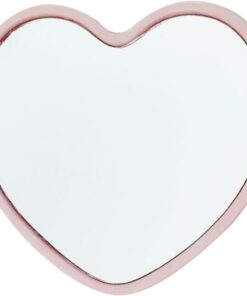 Générique Miroir de Outil de Beauté Portatif en Forme de Cœur | Glace de Léger Pour Femmes Filles Adolescentes Sac Salle de Bains Chambre Coiffeuse Douche Coiffure Salon