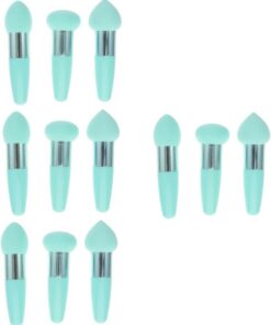 12pièces Pinceaux De Maquillage Avec Éponges Outils Cosmétiques Pratiques Pour Fond De Et Design Portable Forme De Stylo