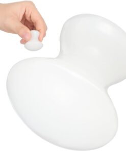 Artibetter Pierre de Massage Visage en Verre Blanc Forme Champignon, Point de Déclenchement Douleurs, Accessoire pour Massage Visage et Dos Nuque