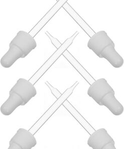 6pièces Compte-gouttes Verre Pour Soda Pipettes Compte-gouttes Verre Transparent Bouchons Silicone Anti-fuites Outils Précision Boissons