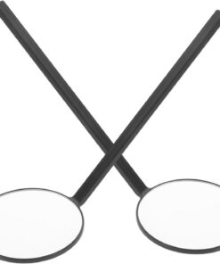 Healeved Lot de 2 Miroirs Ronds Portables pour Extension de Cils en Verre et Résine, Miroir de Maquillage sans Distorsion pour Salon et Usage Personnel