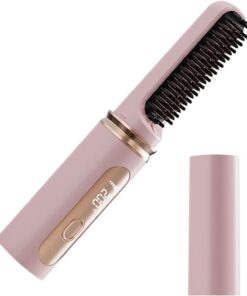 Lisseur Brosse pour Femmes Brosse Lissante sans Fil | Boucleur à Température Réglable, Rechargeable par USB Soin Capillaire pour Mise en Plis Sans Effet Plat