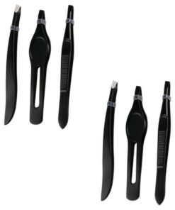 2 Ensembles Set de Pince à Sourcils Acier Inoxydable Outils de Pratiques Mini Clips de Beauté Ergonomiques Accessoires de Personnels