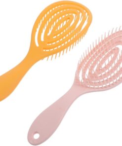 Toyvian Peigne pour Cheveux Bouclés pour Soins Capillaires et Salon de Coiffure Brosse à Cheveux de Massage ABS Douce 2pcs Qui Démêle sans Abîmer le Cuir Chevelu Couleur Couleur Aléatoire