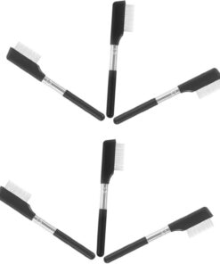 Gatuida Peigne à Cils en Acier Noir 6pcs pour Maquillage Précis et Réutilisable, Outil de Séparation des Cils pour Soins Personnels et Professionnels