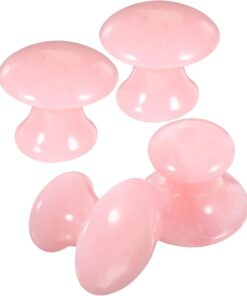 ULTECHNOVO Lot de 4 Masseurs Faciaux en Résine Forme Champignon Outil de Massage Facial Gua Sha Appareil de Modelage Visage Portable pour Soin Peau Contour Yeux Cou et