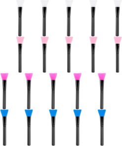 Housoutil Lot de 20 Pinceaux Applicateurs Visage en Silicone Doux – 4 Couleurs – Outils pour Masque Facial Gel et Crème – Accessoire Soin Peau Précis et Réutilisable – Format Voyage