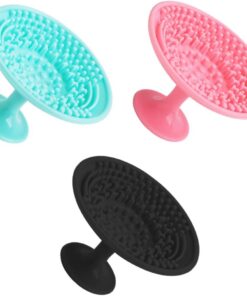 Gobelet de Nettoyage de Brosse en Silicone 3 Pièces pour Maquillage | Rinçage Manuel, Compatible Pinceaux et Éponges, Format Pratique pour L’entretien des Outils Beauté
