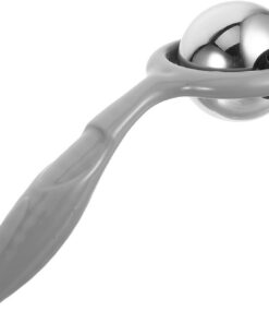 STOBAZA Outil de Guasha Facial en Acier Poignée, Rouleau Facial Manuel, Bords Lisses, Prise en Main Confortable, Sûr Peau, Massage du Visage Yeux