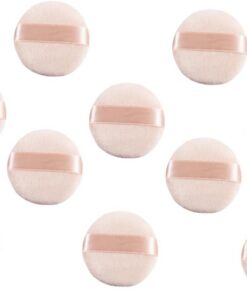 Lot de 10 Bouffées de Poudre Naturelle Douce et Respectueuse Peau pour Maquillage Visage, Outil Indispensable pour Poudre Sèche et Finition