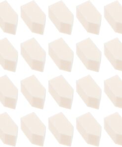 STOBAZA 50 pièces Éponges de Maquillage Jetables Latex Synthétique Outil Cosmétique pour Poudre et Fond de Teint Forme Pentagonale Fine pour Application Précise et