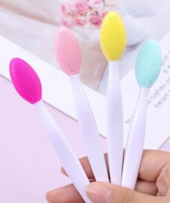 Lot de 4 brosses à pores en silicone, exfolier vos pores larges et visibles avec cette brosse faciale, outil de nettoyage double face pour , accessoires de beauté et de soins de la peau
