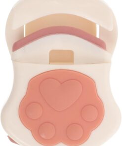 Angoily Recourbe-cils Portable de Patte de Chat Blanc en Silicone et Pc, Outil de Maquillage Facile Cils Délicatement Recourbés, Voyage
