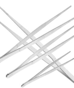 Ciieeo Lot de 4 Pinces à Épiler Robustes en Acier Inoxydable Argenté, Multi-fonctionnelles pour Jardinage et Activités Extérieures, Outils Portables et Solide