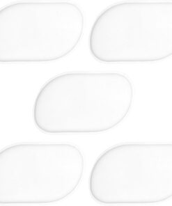 STOBAZA 5 Pièces Houppette à Maquillage en Silicone Transparente, Forme Unique, Facile à Remplacer, sans Absorption de Produit, Outil Indispensable pour Maquillage Visage