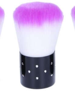 Healeved 3pièces Kit de Brosses à Ongles Compactes pour Manucure Brosse Nettoyante Poussière et Poudre Joli Pinceau Forme Champignon Outil de Nettoyage pour Nail Art Maison ou Salon