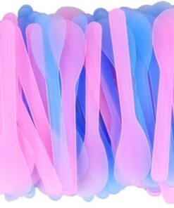 Healeved Masque Facial en Plastique Lot de 100 Spatules pour Appliquer Masques Cosmétiques Outil de Beauté pour Soins Visage et Corps