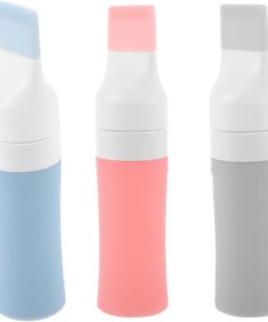 YARNOW 3 Pièces Flacons Applicateurs en Silicone avec Peigne Intégré pour Application de Coloration Bouteille Coiffure Portable Réutilisable pour Salon et Soins Capillaires