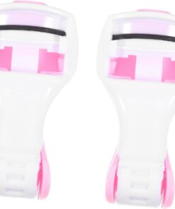 Healeved Recourbe-cils Portable 2 Pièces Mini Compact, Pince à Cils Pression En Métal Rose, Outil De Maquillage Pour Femmes, Transport Facile, Usage Quotidien