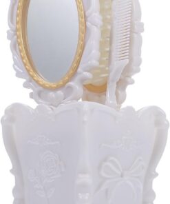 VOSAREA Ensemble Peigne Antistatique en Plastique Blanc Types de Cheveux, Adapté Cheveux Mouillés et Secs, Style Élégant Chic, pour Soins Capillaires et Présents