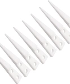 Lot de 4 paires de pinces à épiler en céramique remplaçable non conductrice résistante à la chaleur (blanc)