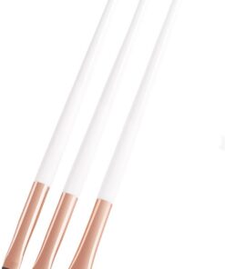 Lot de 3 pinceaux de maquillage de voyage essentiels pour fard à paupières pour application cosmétique des yeux et du visage